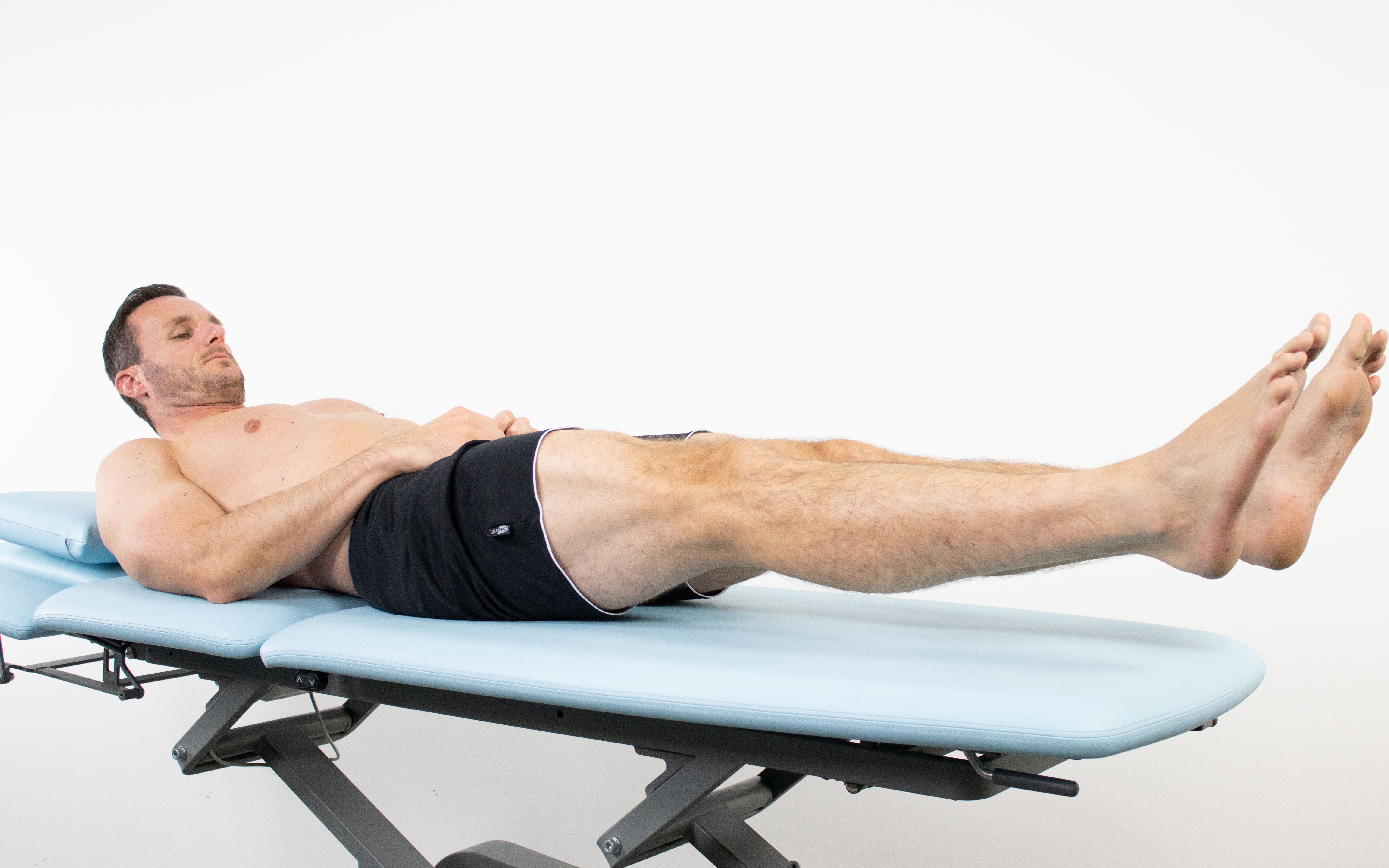 Teste de sentar com a perna reta | Lesão muscular central / Hérnia inguinal