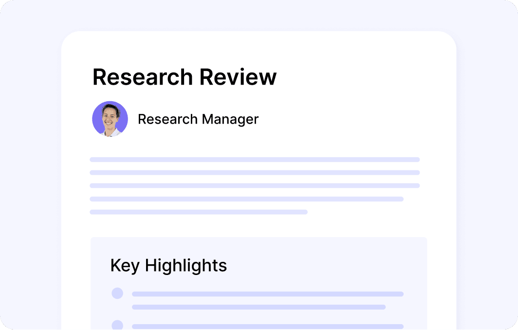 Research reviews